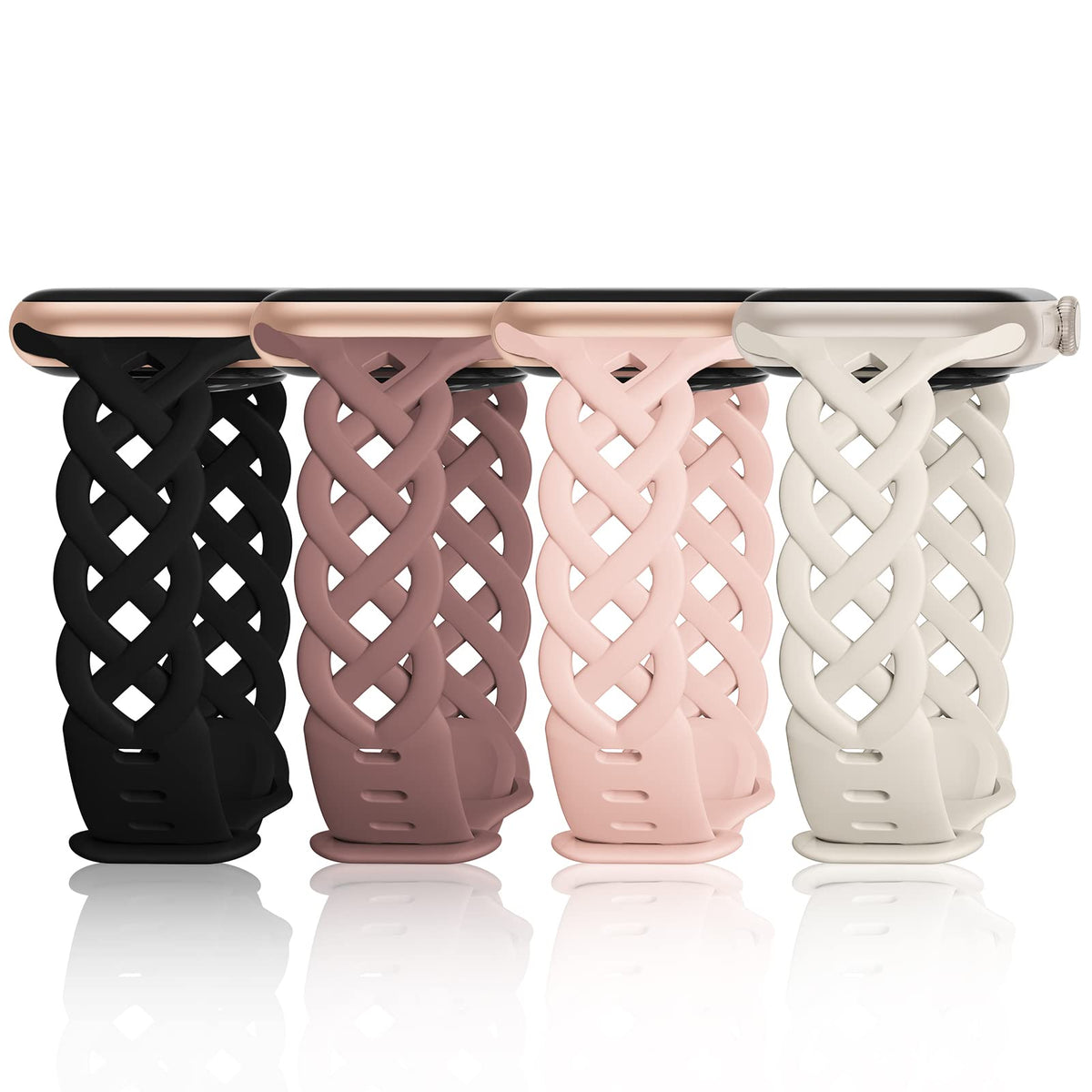 iWabcertoo slim silicone band for 38–41mm watches, comfortable all-day wear.