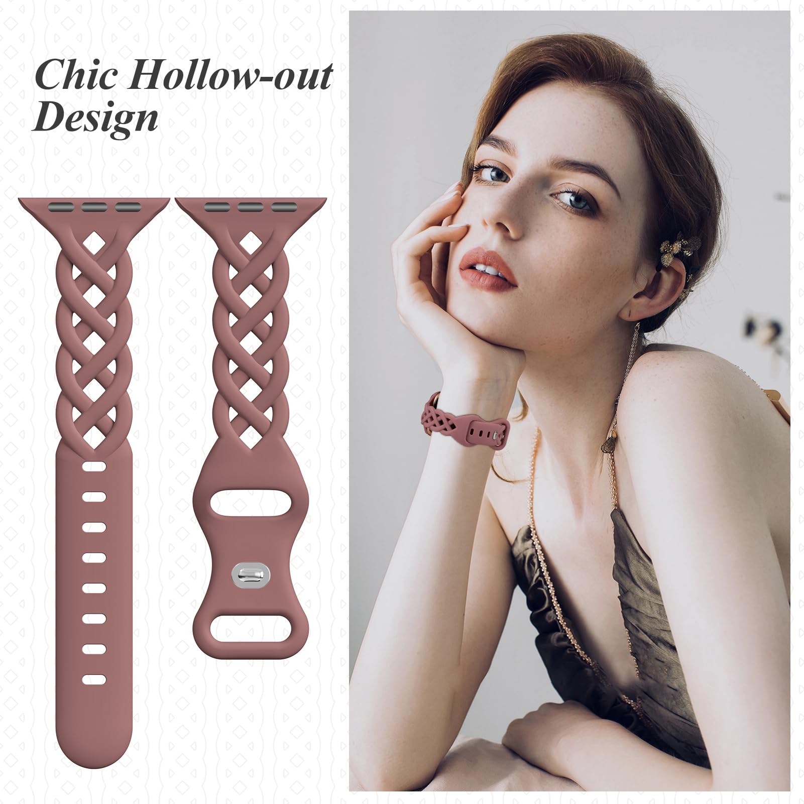 iWabcertoo soft silicone wristband is skin-friendly and breathable for daily use.