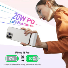 iWALK 20W fast charging powers iPhone quickly while on the go.