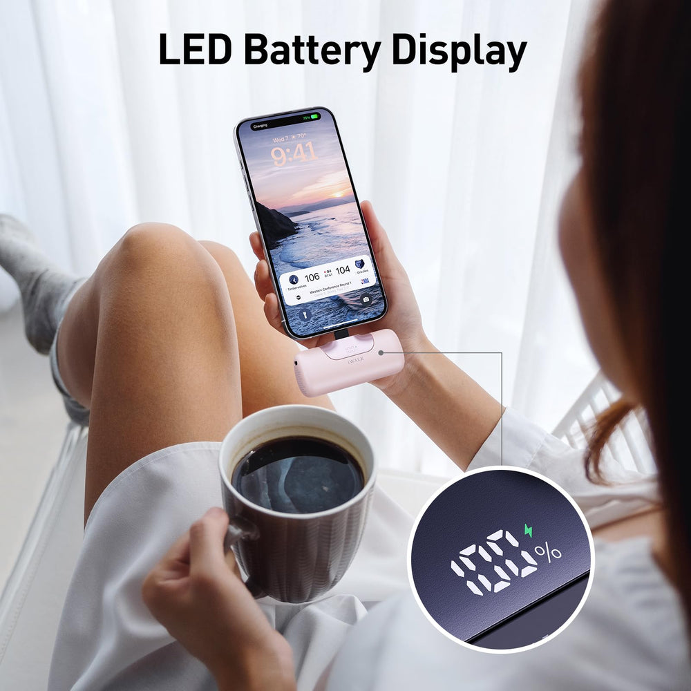 iwalk 5500mAh built-in Type-C keeps you connected across devices