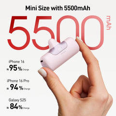 iwalk 5500mAh side view highlighting its slim, pocket-friendly design