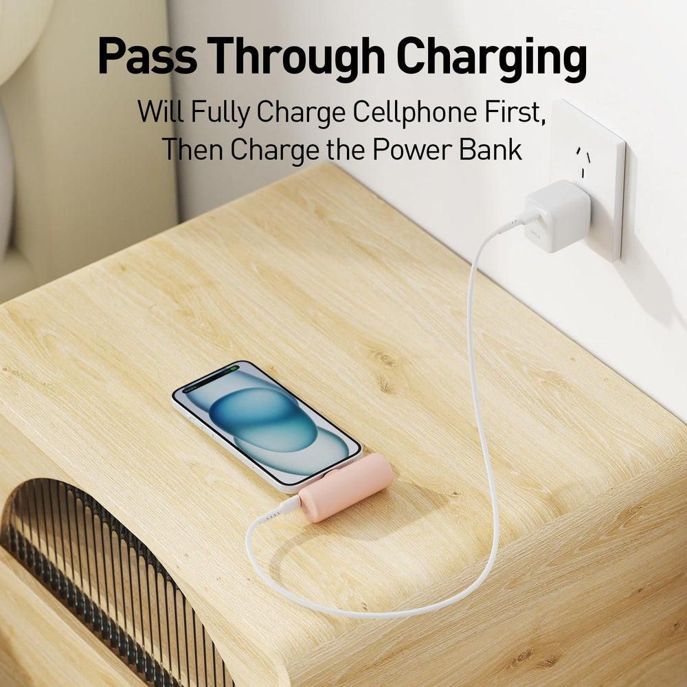 iWALK pass-through charging in action with a connected phone.