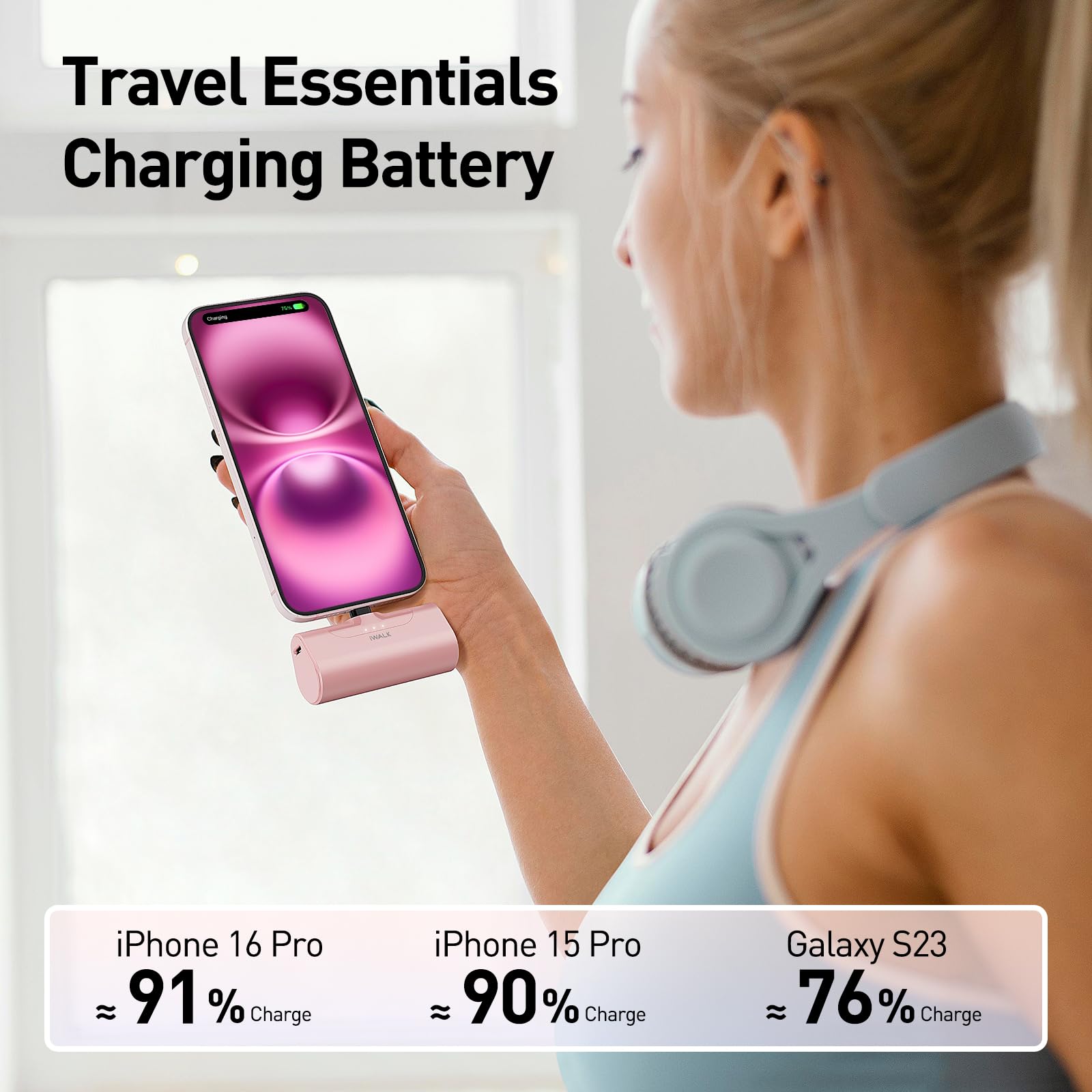 iWALK safe heat management keeps charging smooth
