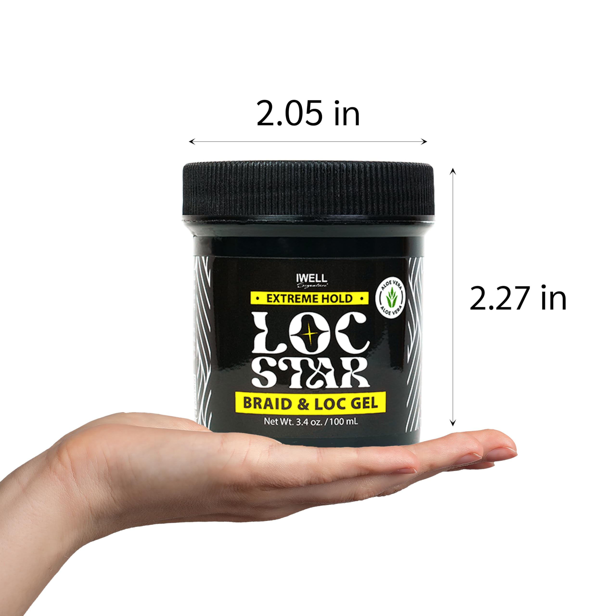 IWELL Signature Loc Star Gel close-up on bottle showing fragrance-free formula