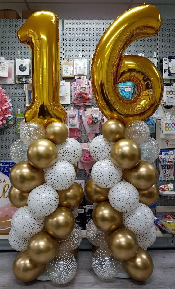 IWERP 40-inch gold 60 balloon elevates milestone celebrations and photos.