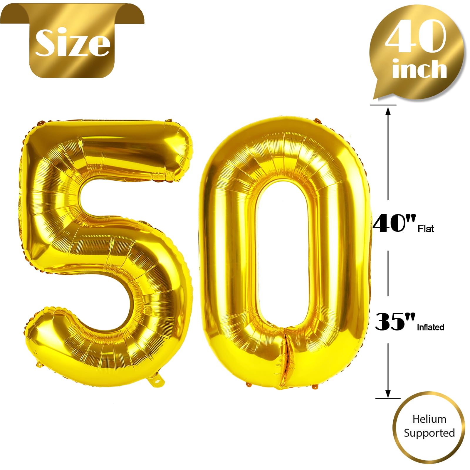 IWERP gold-celebration-balloon-50 adds warm, luxurious vibe to any room.