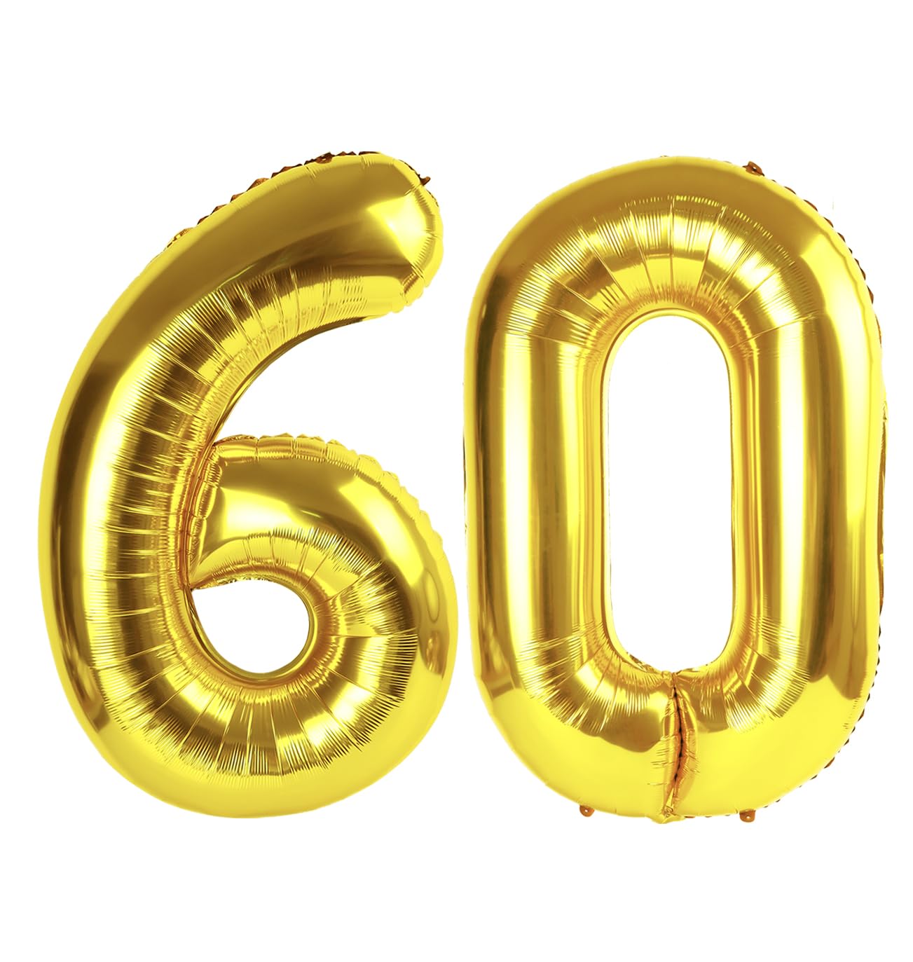 IWERP Gold Number 60 balloon: a 40-inch focal piece for milestone photos.