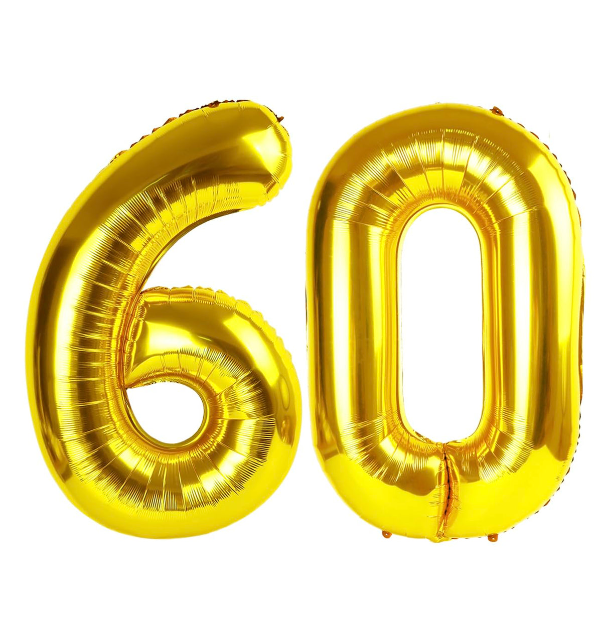 IWERP Gold Number 60 balloon: a 40-inch focal piece for milestone photos.