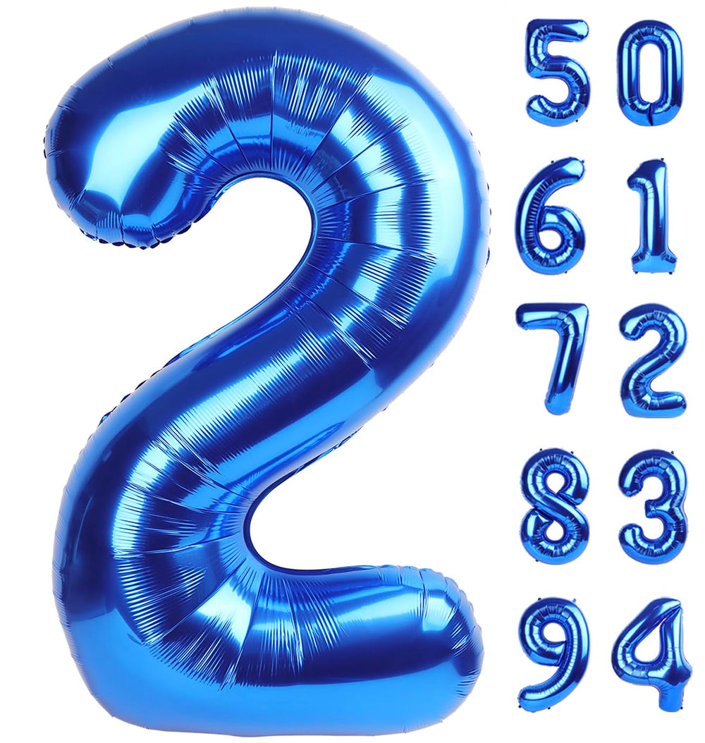 IWERP navy blue 2 balloon 40 inch creates a bold birthday backdrop.