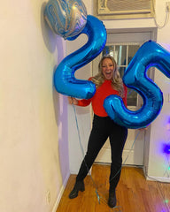 IWERP navy blue 2nd birthday decor perfect for blue themes.