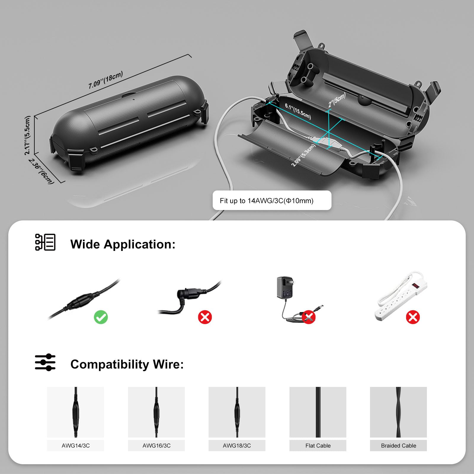 iwillink outdoor cover features four latches and corner clips for IP44 protection.