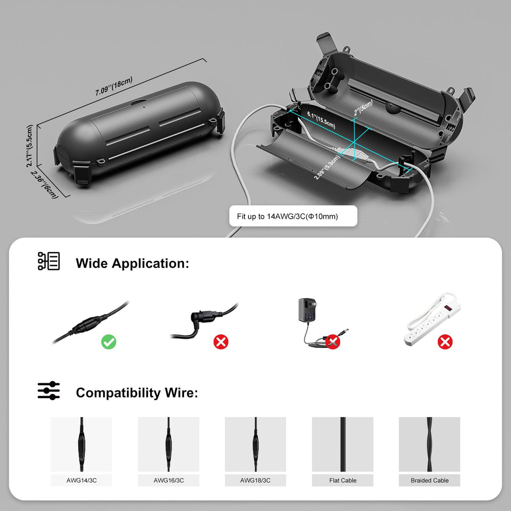 iwillink outdoor cover features four latches and corner clips for IP44 protection.
