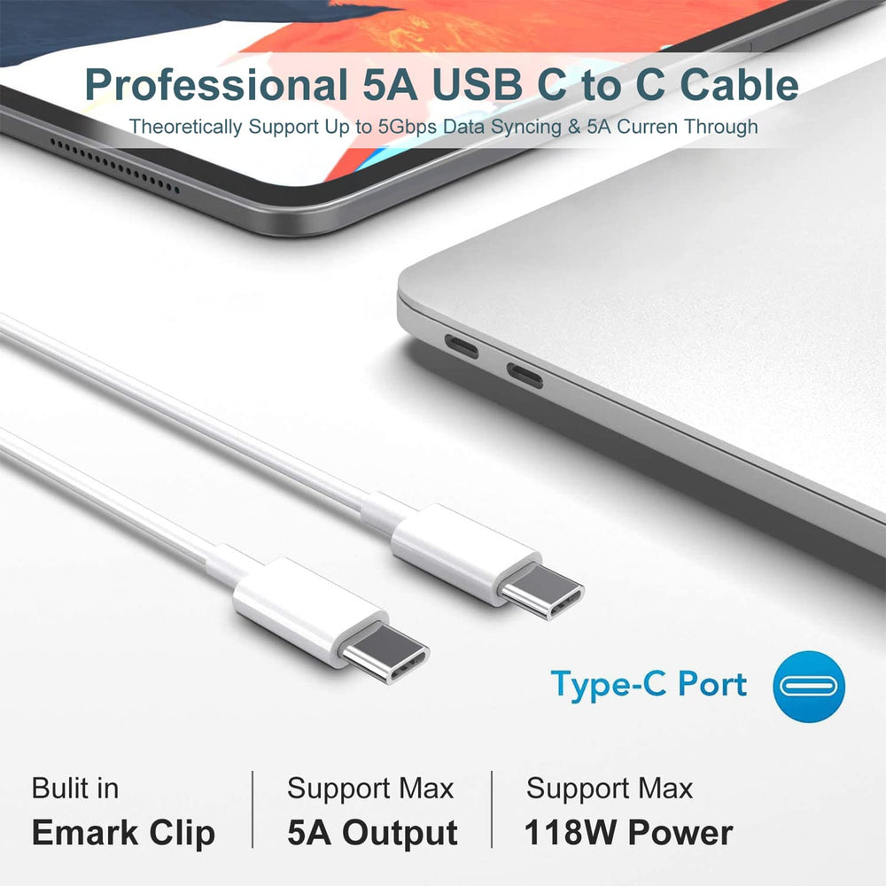 ixcv 118W USB-C charger with safety IC chip protects against overload.
