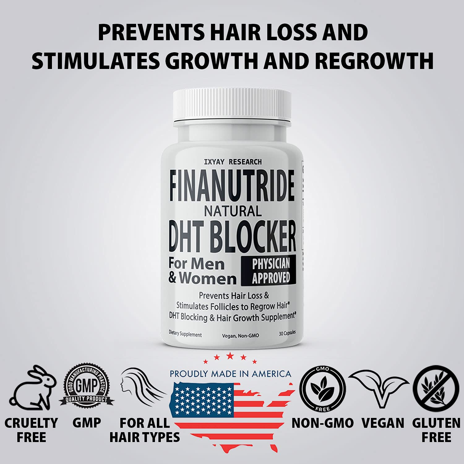 Finanutride bottle pouring capsules into hand for easy daily routine