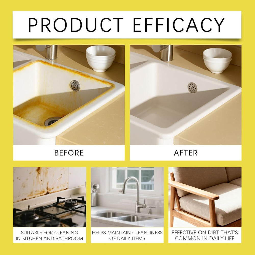 Sinks and countertops gleam following AlienPower Spray treatment.