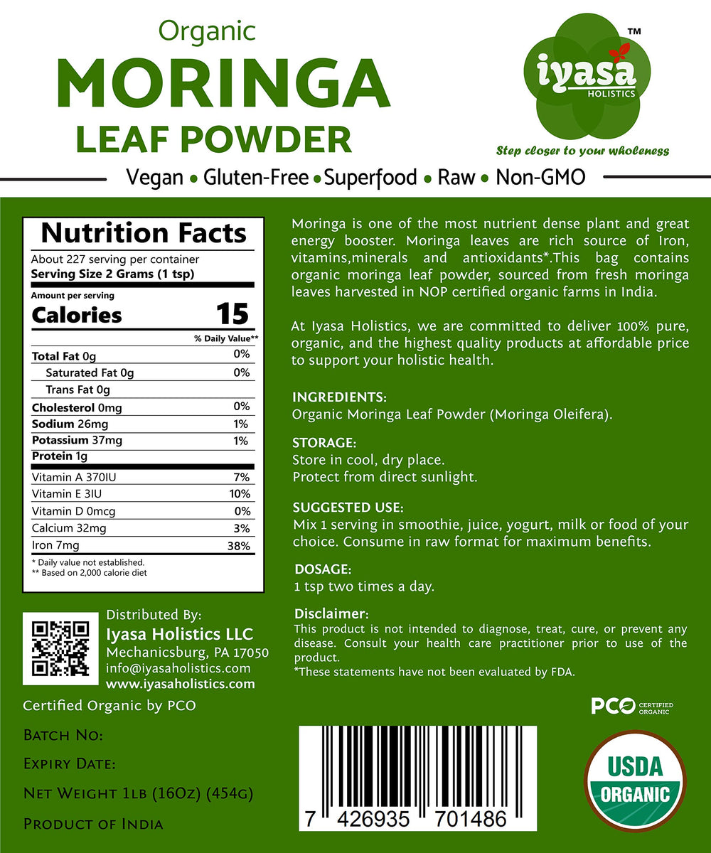 Iyasa Holistics moringa tea infusion ready for a calming brew.