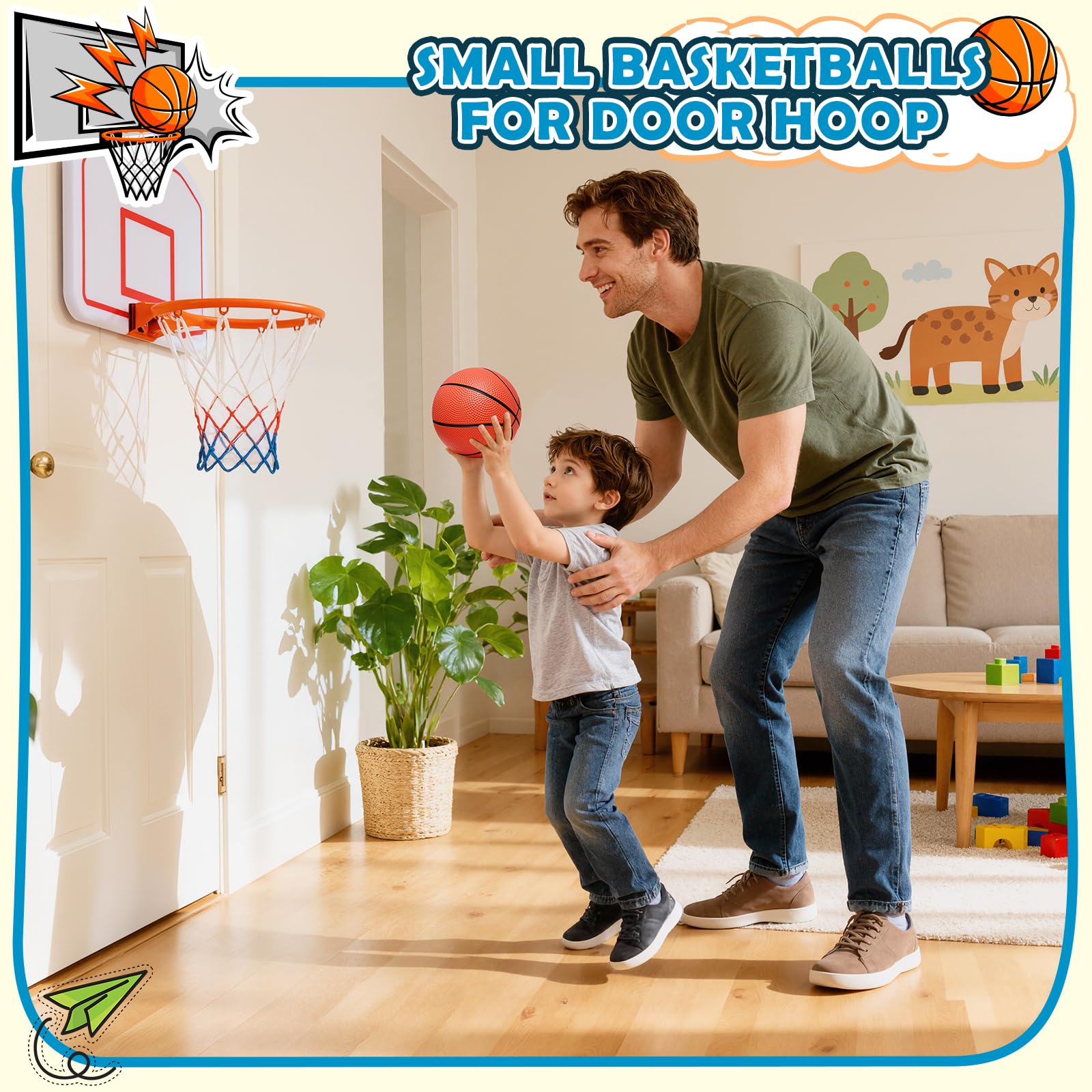 Iyoyo 6-inch colorful basketballs for easy grip and safe play