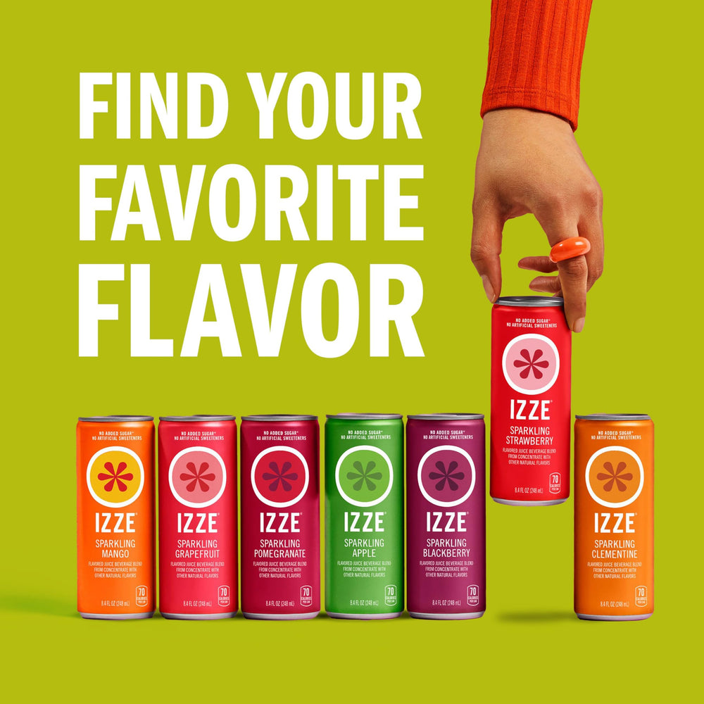 IZZE Cherry Lime assembly shot showcasing sparkling drink and bright fruit tones.