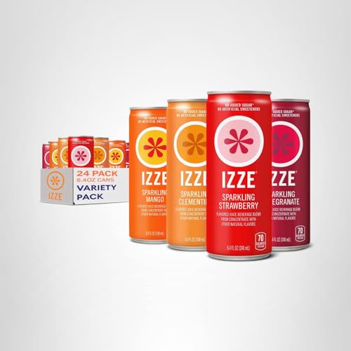 IZZE Dawn Glass with mango-pomegranate pour, inviting flavor exploration.