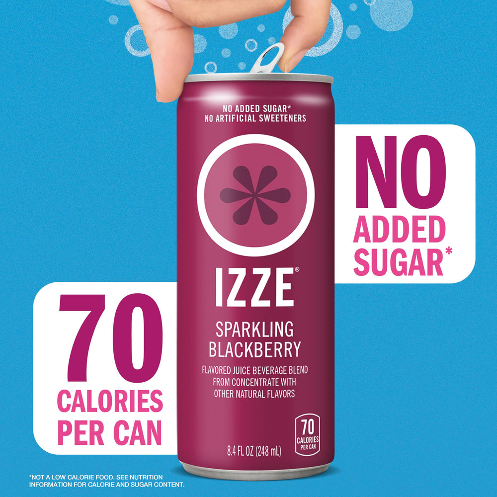 IZZE glass with bubbles invites a refreshing break.