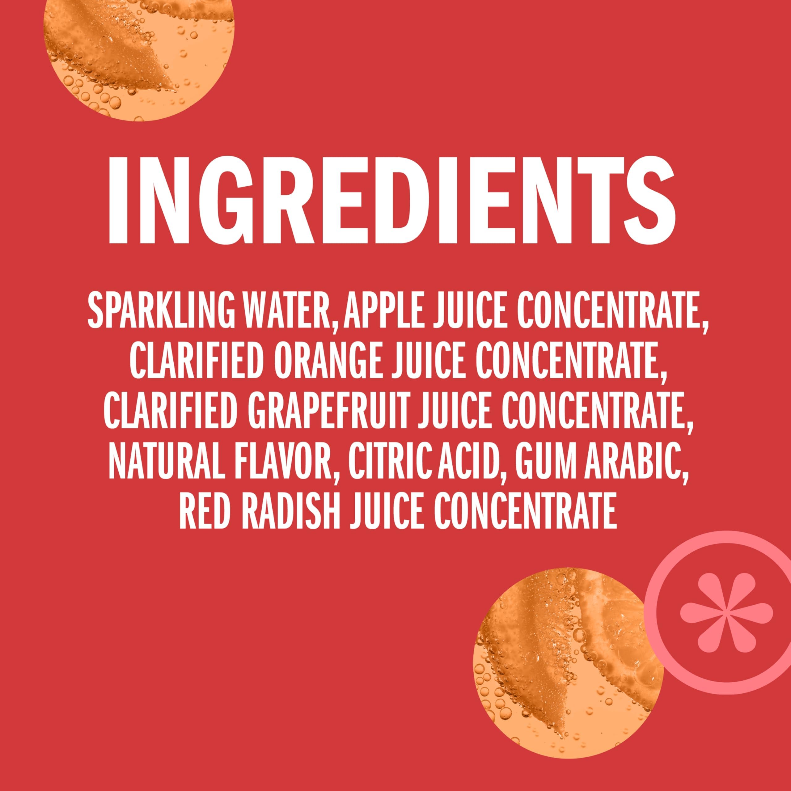 IZZE Grapefruit can close-up with bubbles, bold flavor at a glance.
