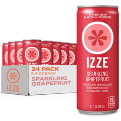 IZZE Grapefruit sparkling juice can front view, a refreshing on-the-go treat.