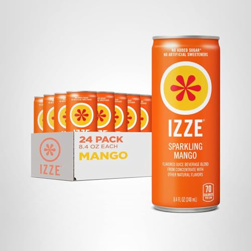 IZZE Mango Sparkling Juice bubbles brighten moments with real fruit flavor.