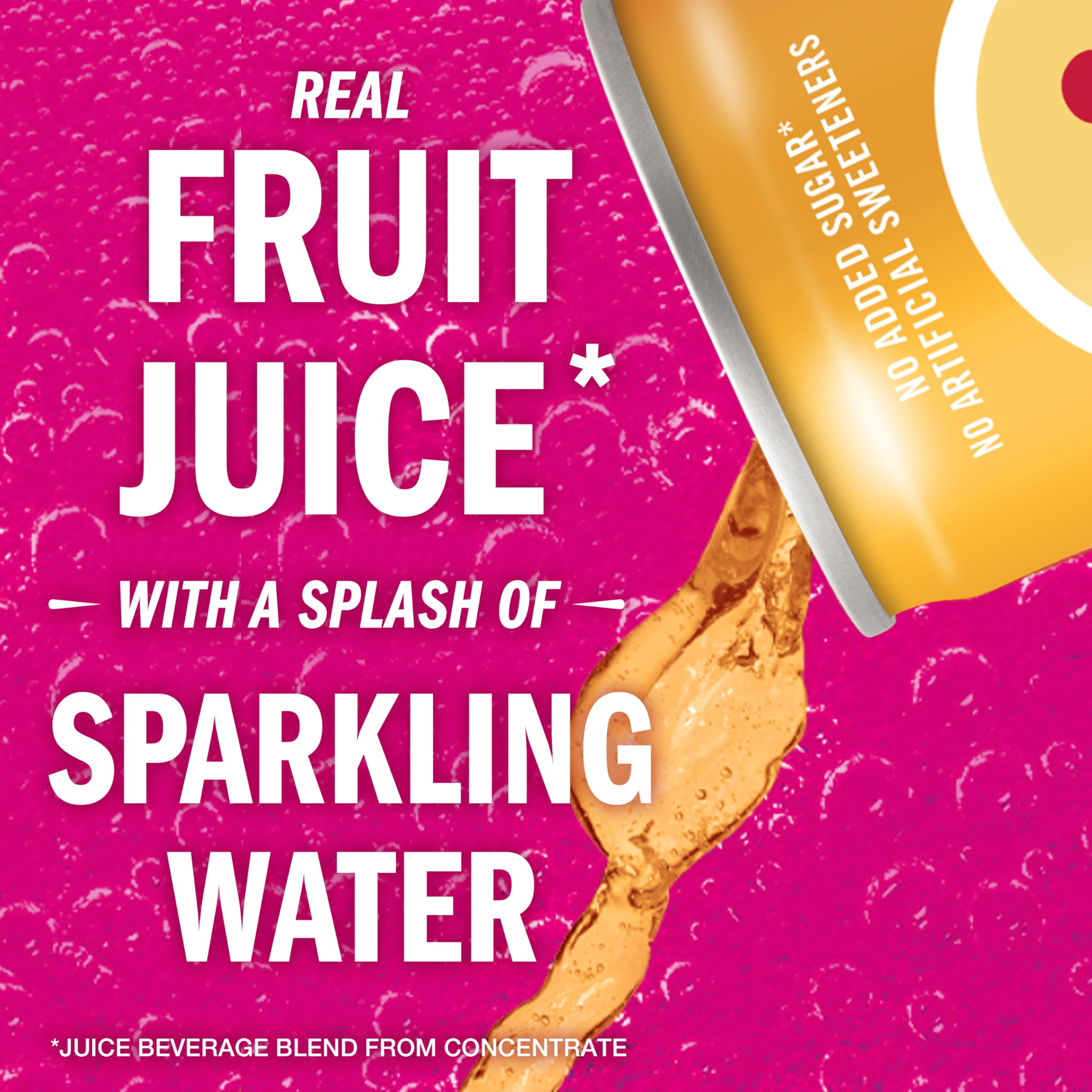 Glass with ice and IZZE Peach sparkling juice