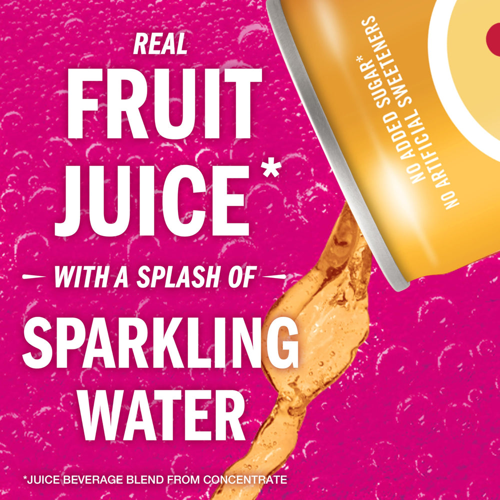 Glass with ice and IZZE Peach sparkling juice