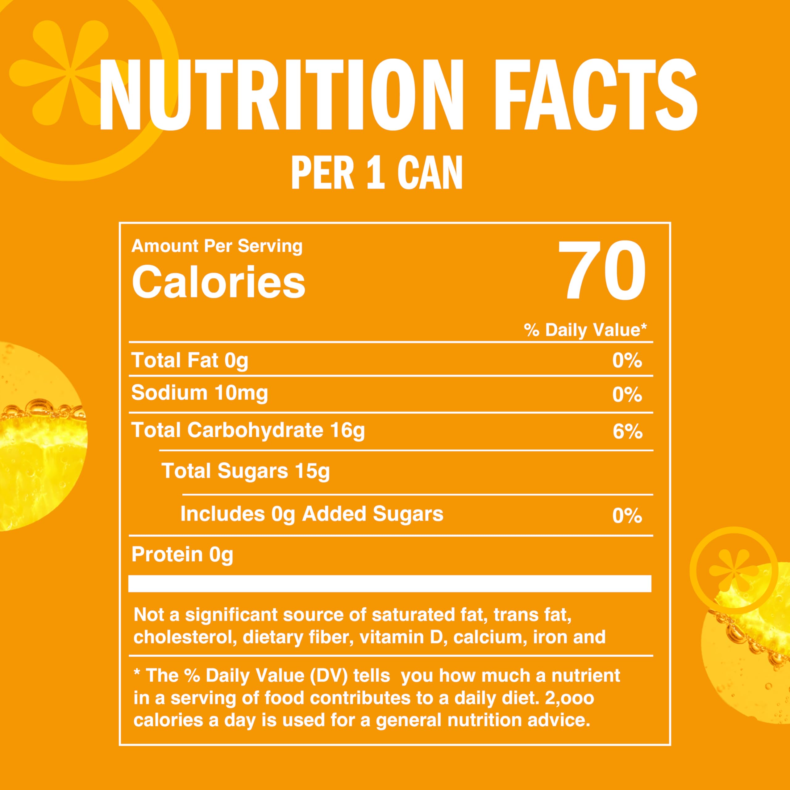IZZE Pineapple Sparkling Juice can side panel, 60% real fruit juice.