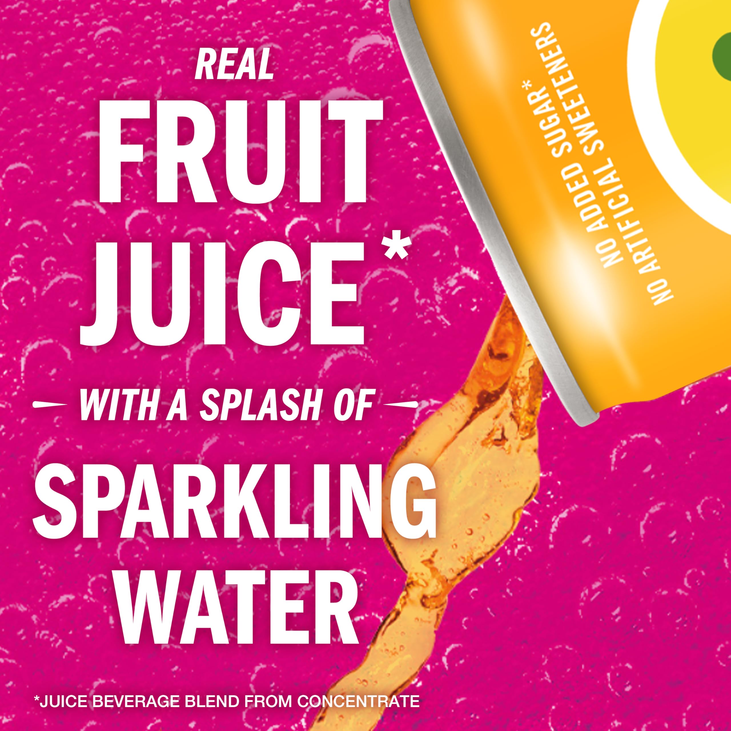 Close-up of IZZE Pineapple Sparkling Juice label.