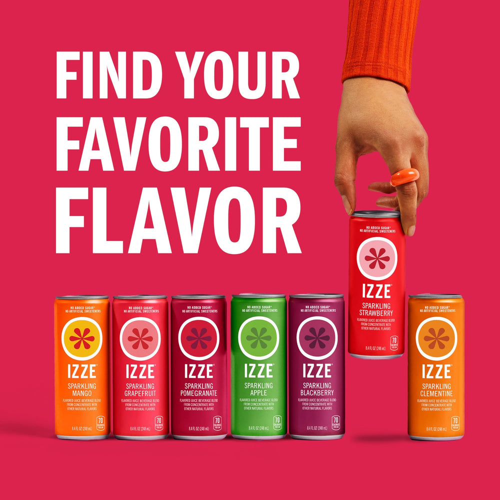 IZZE Pomegranate pour into glass captures sparkling texture and inviting aroma.