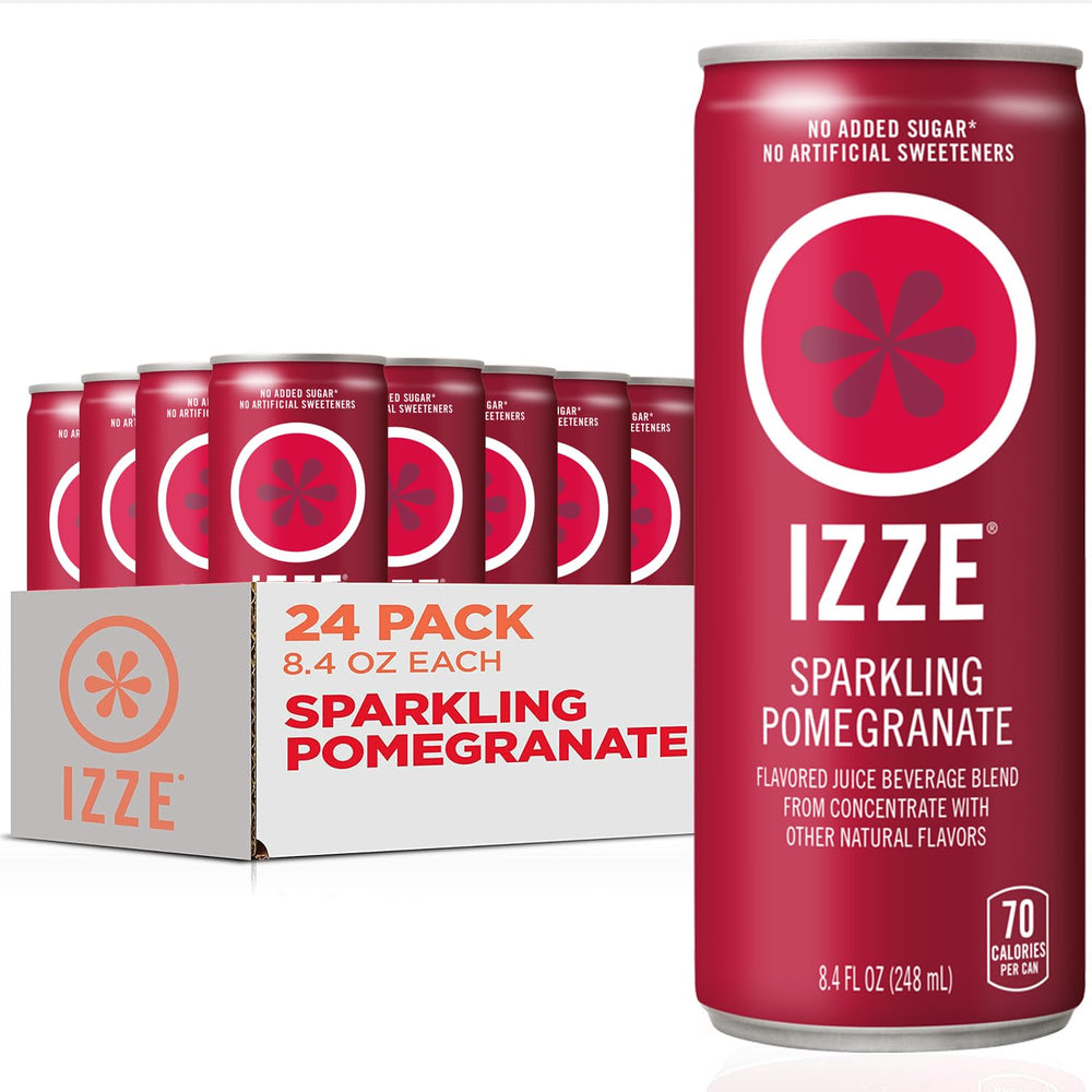 IZZE Pomegranate sparkling juice can with bold flavor and refreshing fizz, ideal on the go.