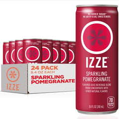 IZZE Pomegranate sparkling juice can with bold flavor and refreshing fizz, ideal on the go.