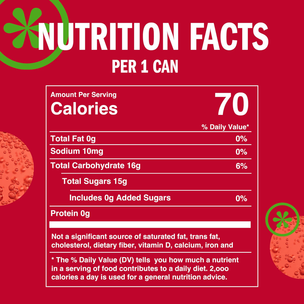 IZZE can close-up highlighting 60% real fruit juice in a fizzy drink