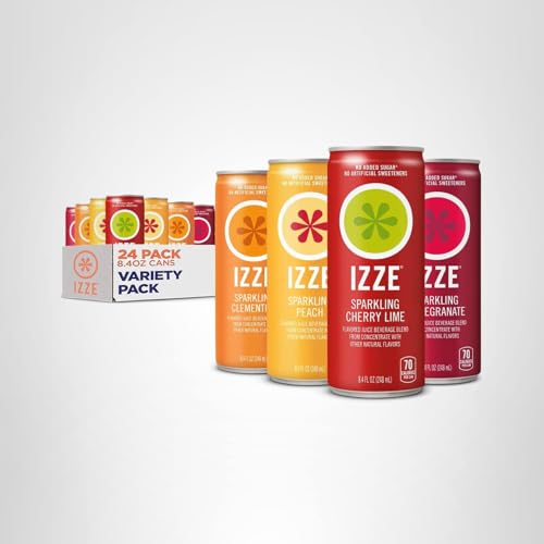 Close-up of Cherry Lime can from IZZE emphasizes bold flavor with no added sugar