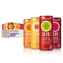 IZZE Sunset Variety Pack Clementine can shows bright citrus flavor for on-the-go refreshment