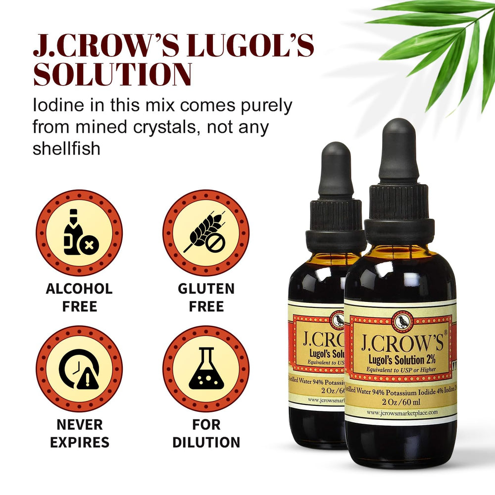 Pouring J.CROW'S Lugol's liquid for easy dilution