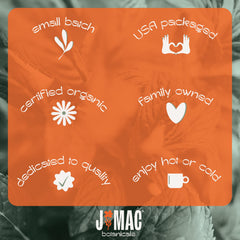 J Mac Botanicals brewed cup of nettle tea with vegetal aroma.