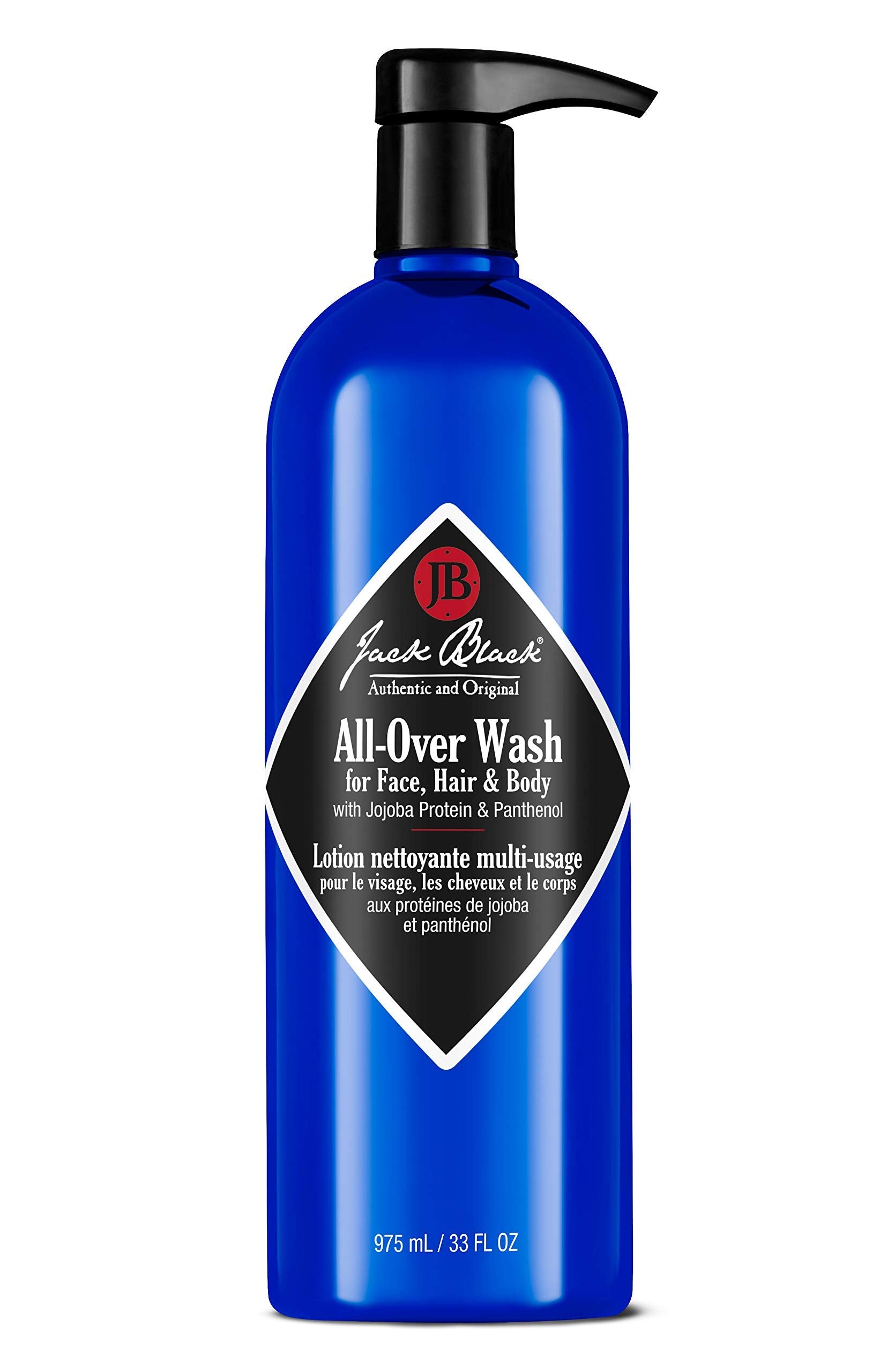 Jack Black All Over Wash bottle front view, multipurpose cleanser.