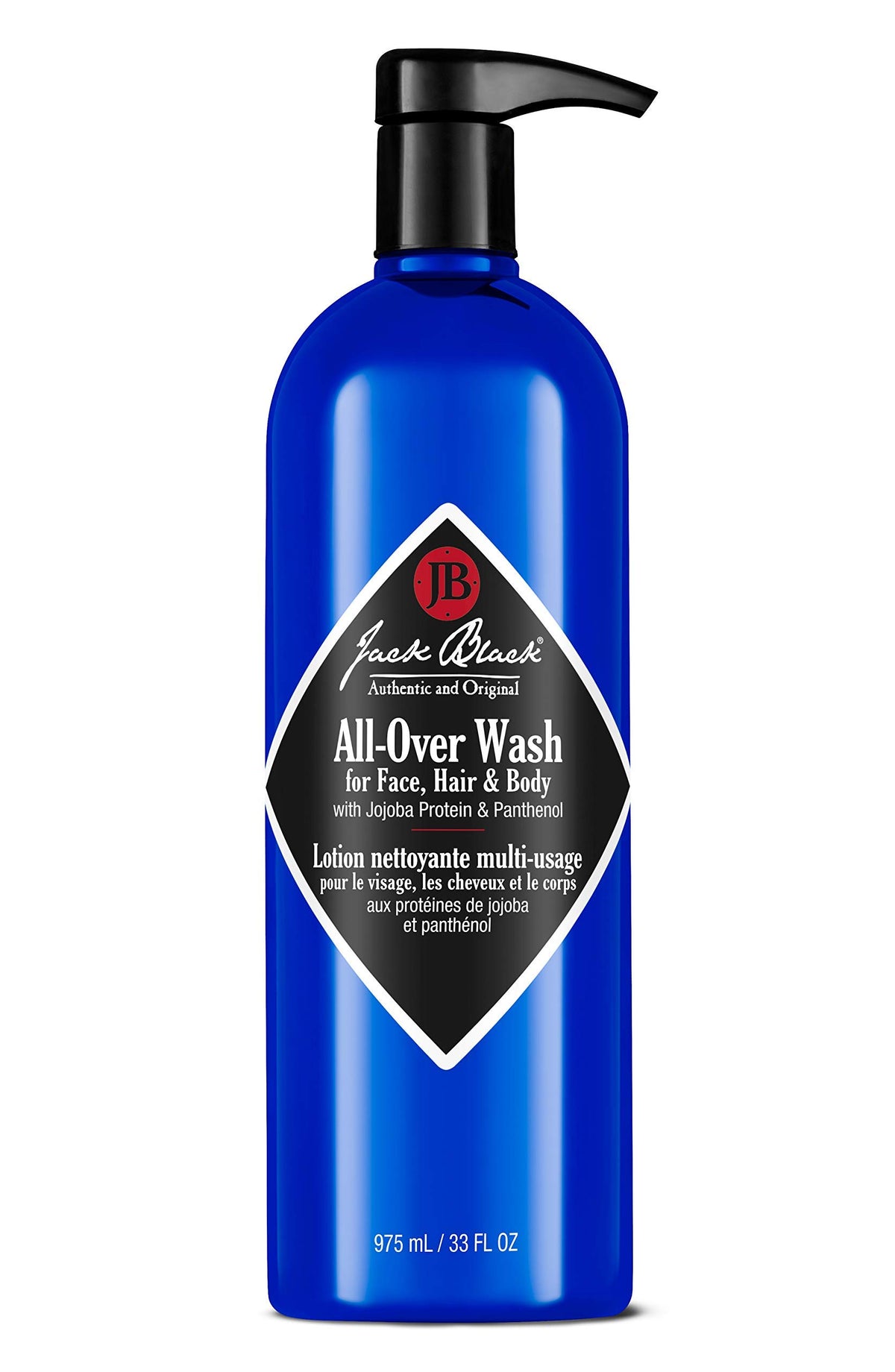 Jack Black All Over Wash bottle front view, multipurpose cleanser.
