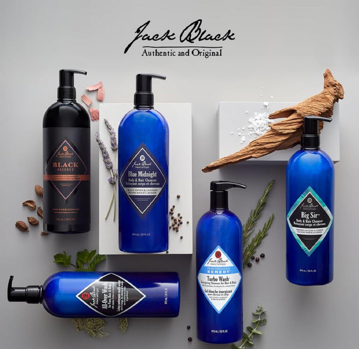 Jack Black All Over Wash dermatologist-tested sulfate-free formula.