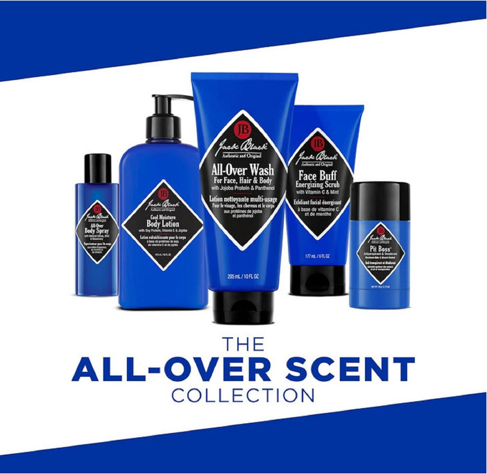 Jack Black All Over Wash facial use for daily cleanse.