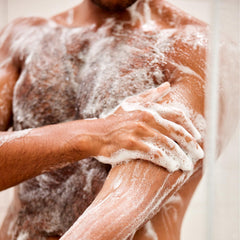 Jack Black dual purpose cleanser pump top for easy use in shower.