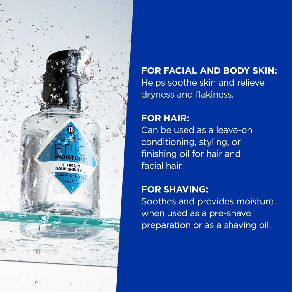Jack Black Epic Moisture Oil lightweight formula for skin and hair