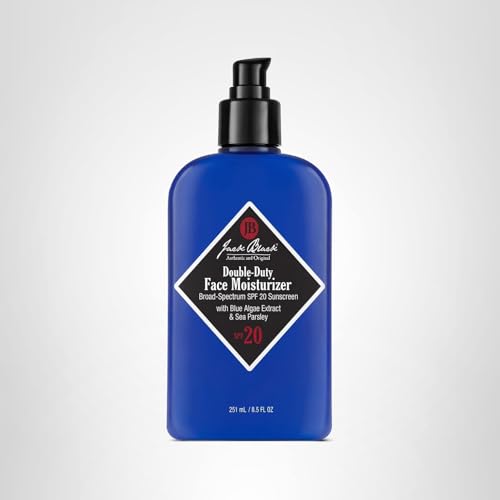 Jack Black demonstration applying moisturizer to face and neck.