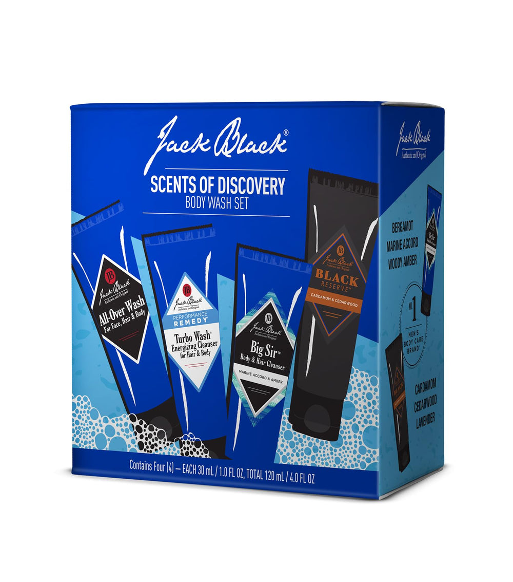 Four-scent collection showcases variety for daily grooming routines.