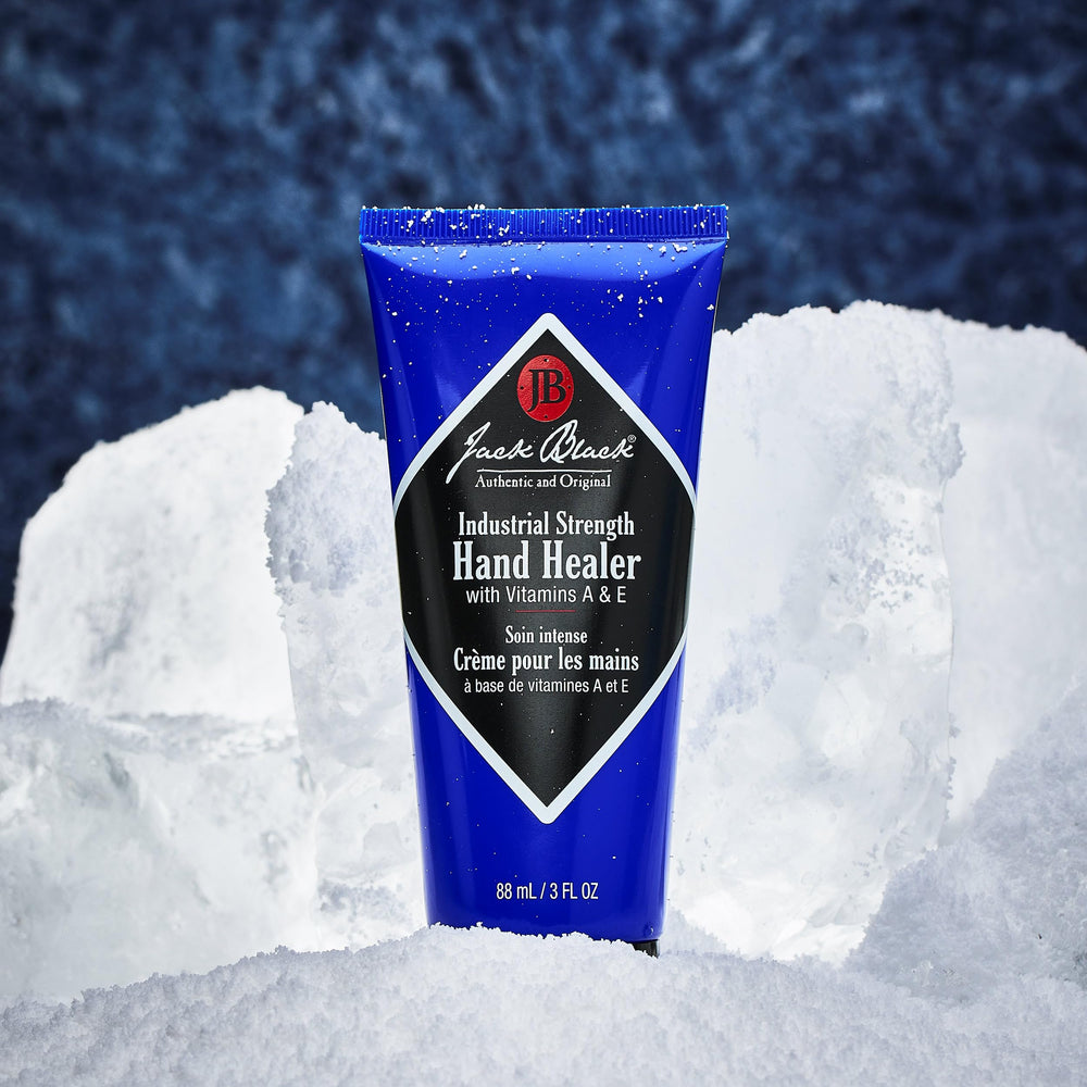 Jack Black Industrial Strength Hand Healer packaging back, road-tested by professionals.