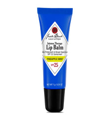 Jack Black Intense Therapy Lip Balm SPF 25 packaging protects lips outdoors.