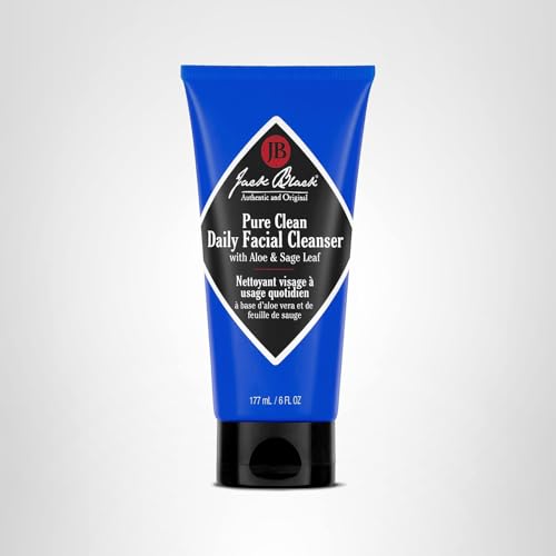 Jack Black Pure Clean Daily Facial Cleanser in use, skin refreshed and balanced